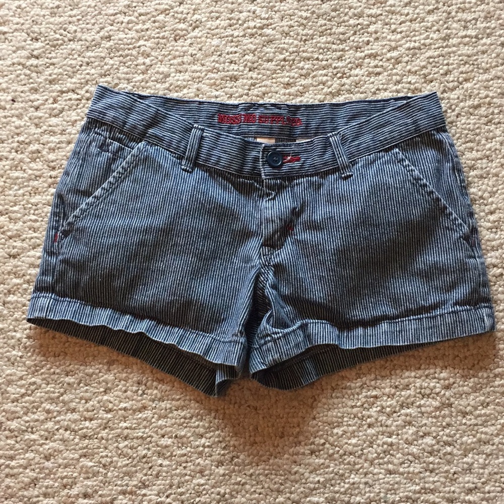 Mossimo blue & white stripe shorts
